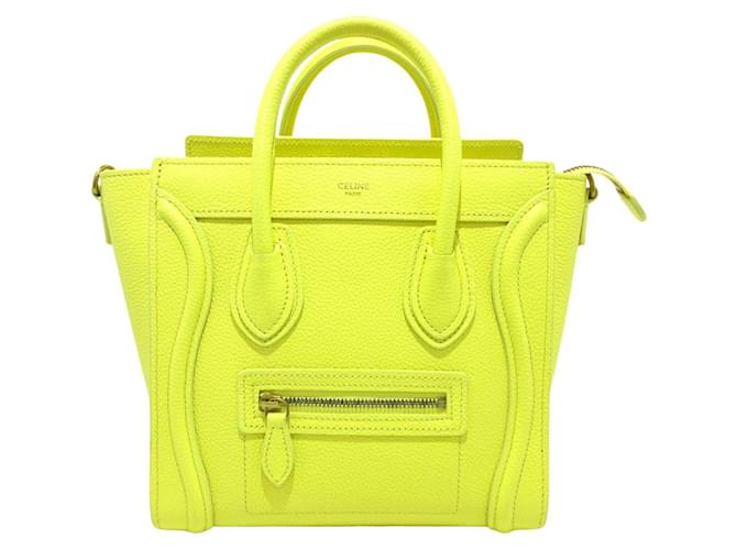 Céline Luggage Yellow Pony-style calfskin  ref.1236575