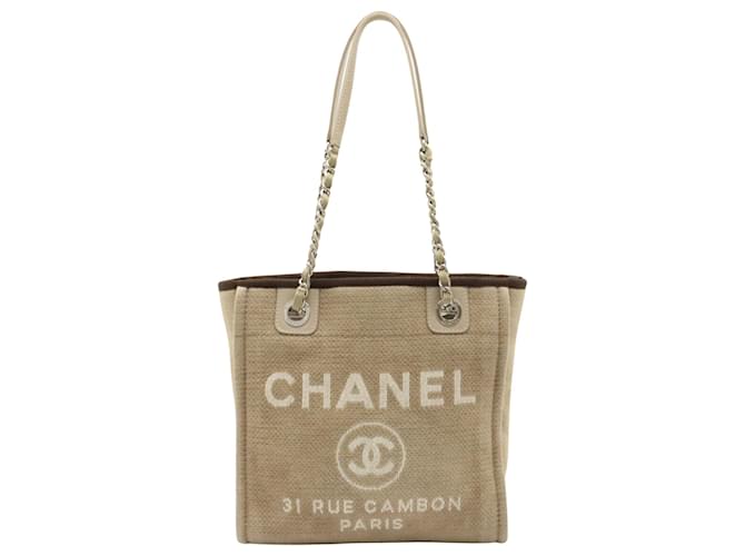 Timeless Chanel Deauville Camello Lienzo  ref.1236587