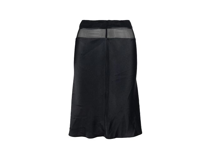 Blumarine Satin Skirt Black