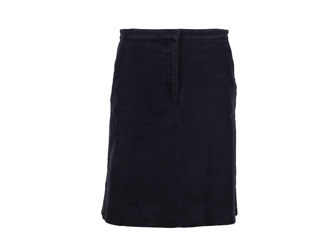 Falda Corta De Sarga De Algodón Balenciaga