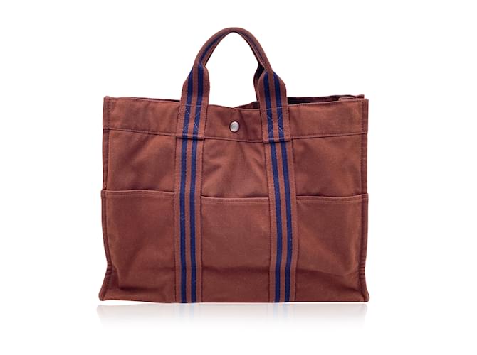 Hermès Hermes Tote Bag Vintage Fourre-Tout Brown Cloth  ref.1236700
