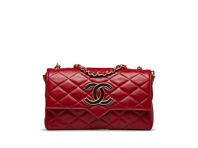 CHANEL Handbags Timeless/classique Red Leather  ref.1236707