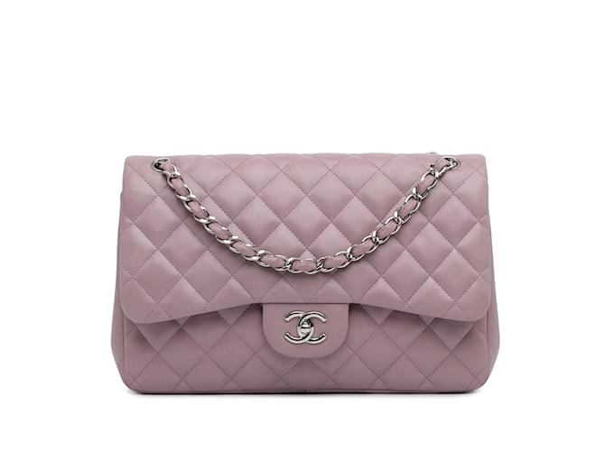 CHANEL Handbags Timeless/classique Purple Leather  ref.1236721