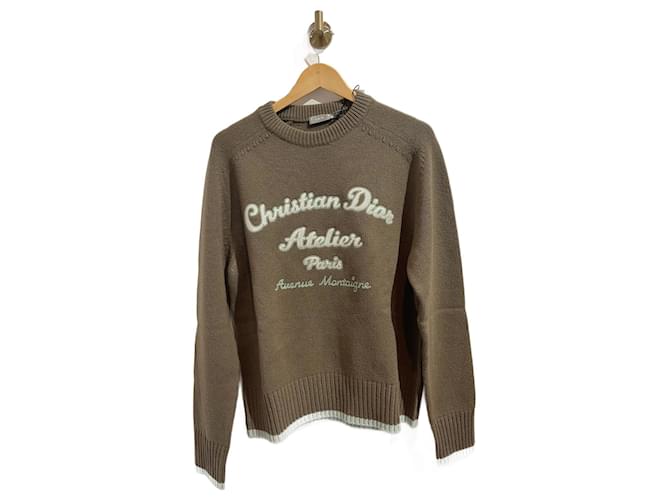 DIOR  Knitwear & sweatshirts T.International L Wool Brown  ref.1236756