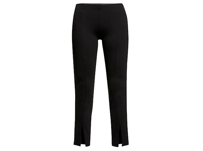 The Row Black Thilde Stretch Lambskin Leather Slit Front Leggings  ref.1236801
