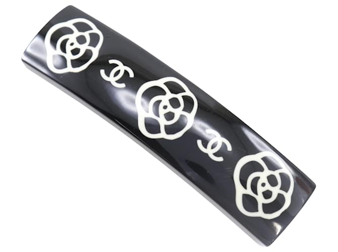 Timeless Chanel Camellia Negro Plástico  ref.1236806