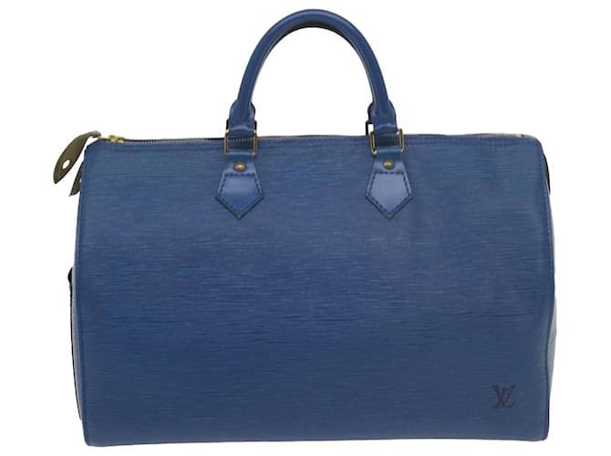 Louis Vuitton Speedy 35 Blue Leather  ref.1236831