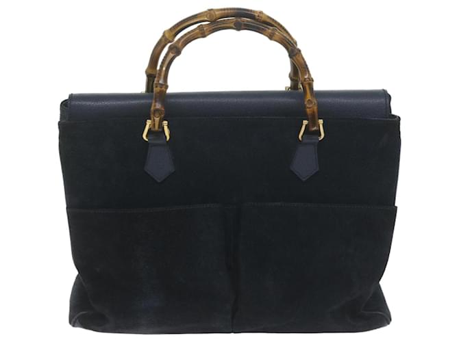 Gucci Bamboo Navy blue Suede  ref.1236864