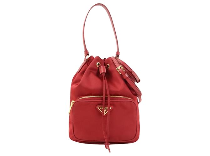 Prada Re-Nylon Synthétique Rouge  ref.1237000