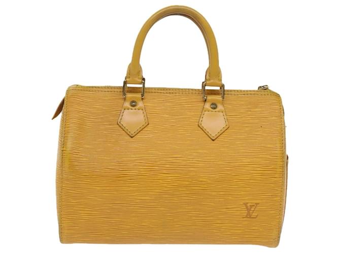 Louis Vuitton Speedy 25 Yellow Leather  ref.1237004