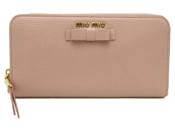 Miu Miu Ribbon Pink Leather  ref.1237016