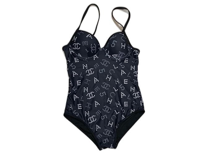 Chanel Trajes de baño Negro Algodón Elastano