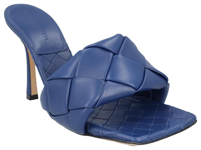 Bottega Veneta Lido Mule Blue Navy blue Leather  ref.1237150