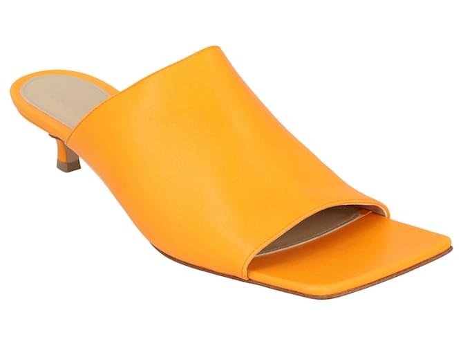 Bottega Veneta Stretch-Mule Orange Leder  ref.1237167