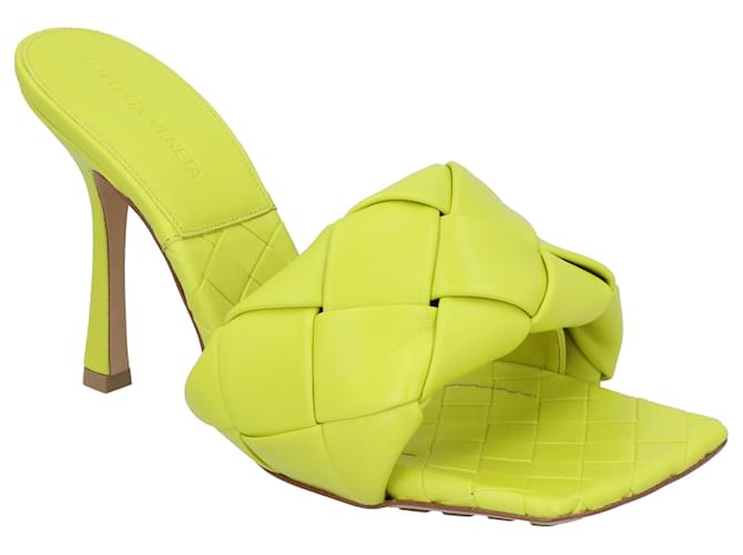 Bottega Veneta Lido Mule Yellow Leather  ref.1237194