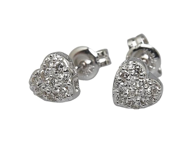 Autre Marque 18K Heart Stud Earrings  ref.1237307