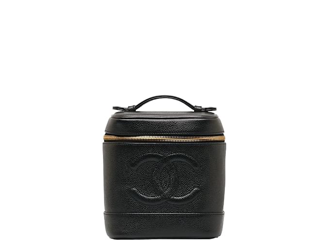 Chanel Trousse de toilette CC Caviar Cuir  ref.1237364