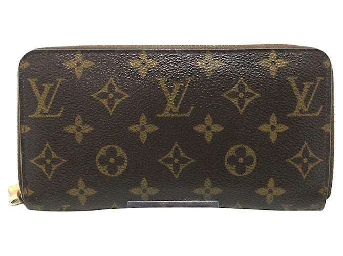 Louis Vuitton Portefeuille zippy Marrom Lona  ref.1237511