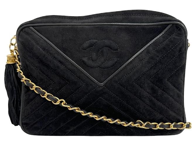 Classique CC de Chanel Suede Noir  ref.1237570