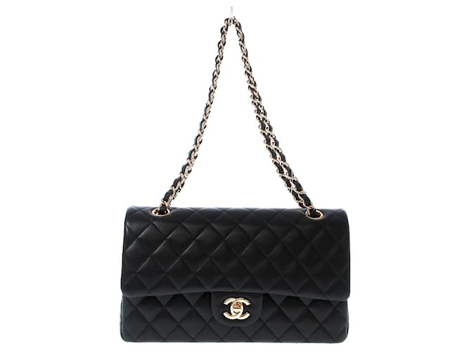Timeless Chanel lined Flap Black Leather  ref.1237646