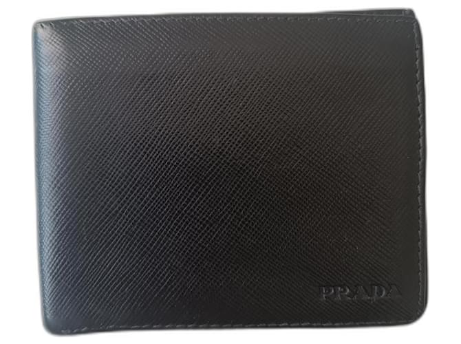 Prada Wallets Small accessories Black Leather  ref.1237669