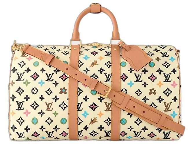 Louis Vuitton LV Keepall 45 Tyler bag Beige Cloth  ref.1237700