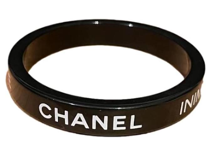 Bracciale Chanel nero Acetato  ref.1237709
