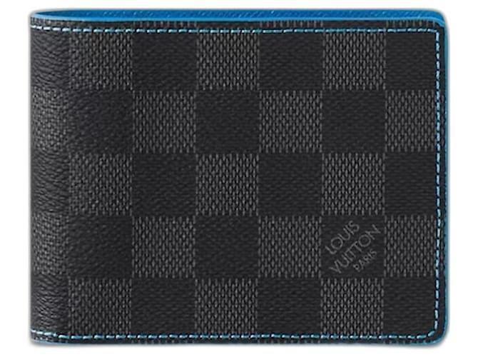 Louis Vuitton LV Slender a cuadros y azul Lienzo  ref.1237711