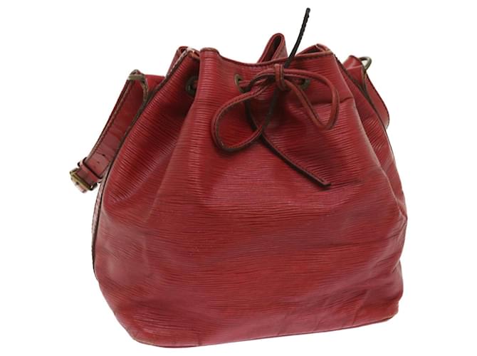 LOUIS VUITTON Epi Petit Noe Shoulder Bag Red M44107 LV Auth 65150 Leather  ref.1237728