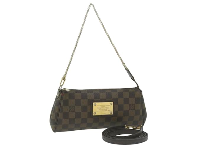 LOUIS VUITTON Damier Ebene Eva Shoulder Bag 2way N55213 LV Auth 65460  ref.1237738