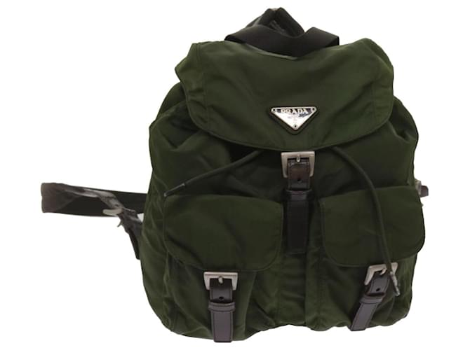 PRADA Backpack Nylon Green Auth ac2728  ref.1237765