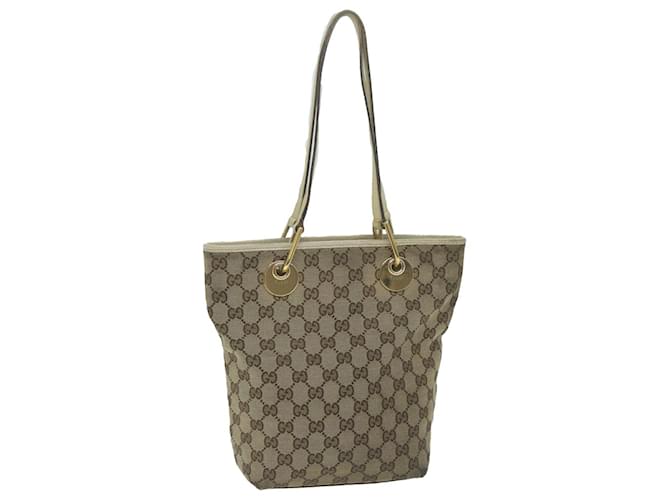 GUCCI GG Canvas Tote Bag Beige Auth 65562 Leinwand  ref.1237826