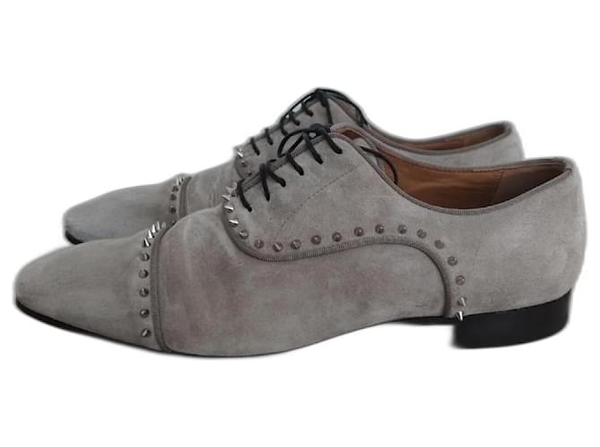 Christian Louboutin Lace ups Grey Suede  ref.1237875