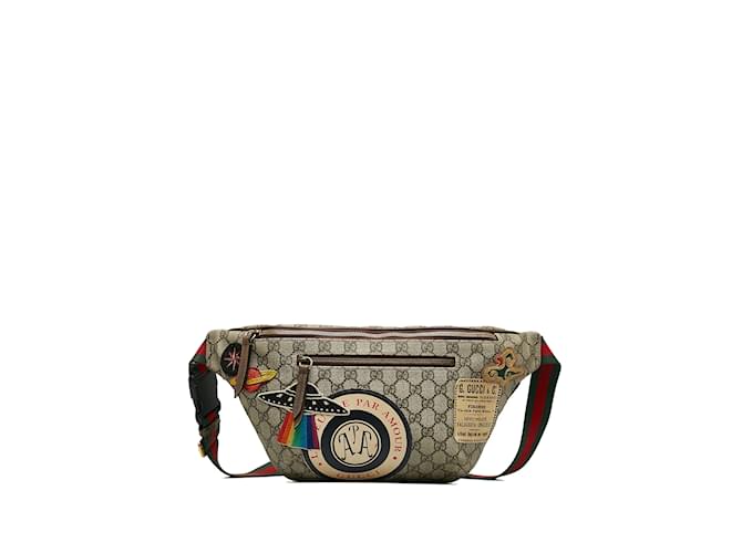 Brown Gucci GG Supreme Courrier Belt Bag Cloth  ref.1237921
