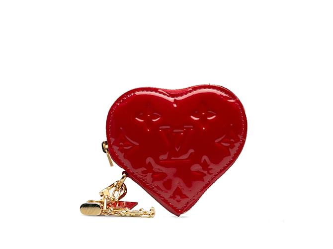 Red Louis Vuitton Monogram Vernis Heart Coin Purse  ref.1237928