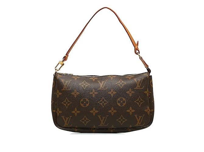 Brown Louis Vuitton Monogram Pochette Accessoires Baguette Leather  ref.1237931
