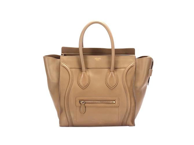 Luggage Céline Hellbraune Celine Mini-Gepäcktasche aus Leder Kamel  ref.1237957