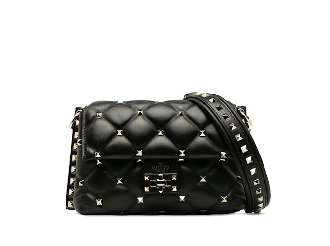 Black Valentino Candystud Shoulder Bag Leather  ref.1237958