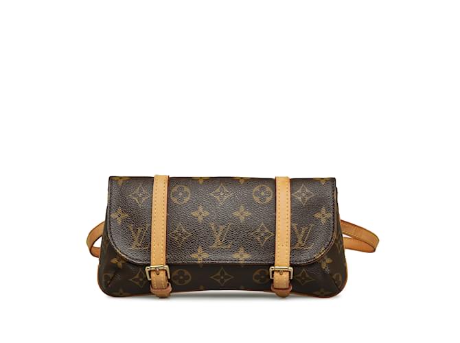 Brown Louis Vuitton Monogram Marelle Pochette Belt Bag Cuir Marron  ref.1237995