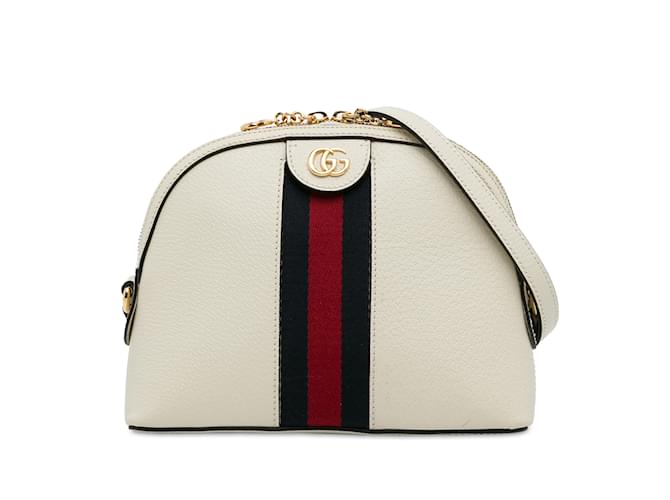 White Gucci Small Ophidia Dome Crossbody Bag Leather  ref.1238003