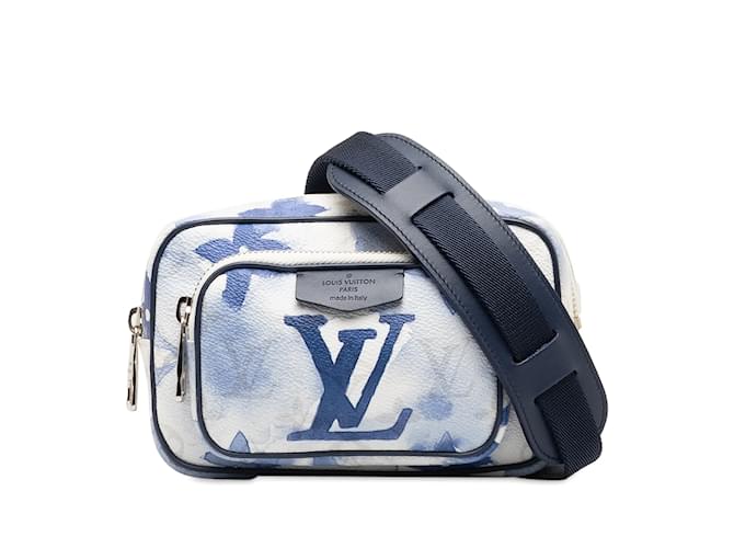Blue Louis Vuitton Monogram Watercolor Outdoor Pouch Belt Bag Cloth  ref.1238034