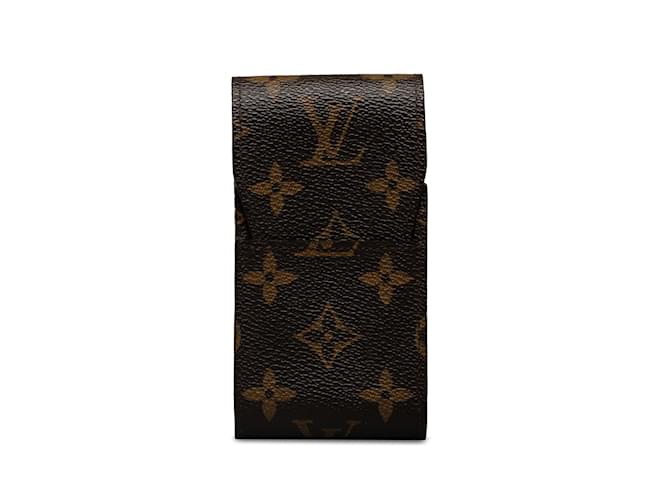 Cigarreira com monograma Louis Vuitton marrom Lona  ref.1238050
