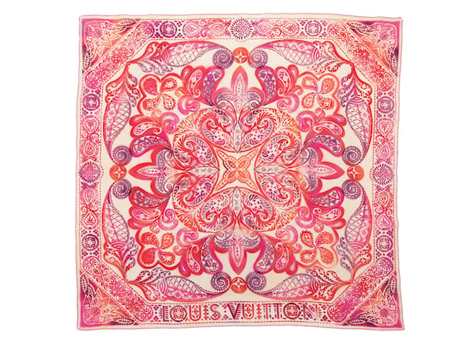 Lenço de seda Louis Vuitton fúcsia e multicolorido Multicor  ref.1238060