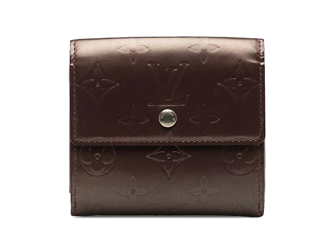 Red Louis Vuitton Monogram Mat Portefuille Elise Trifold Wallet  ref.1238064