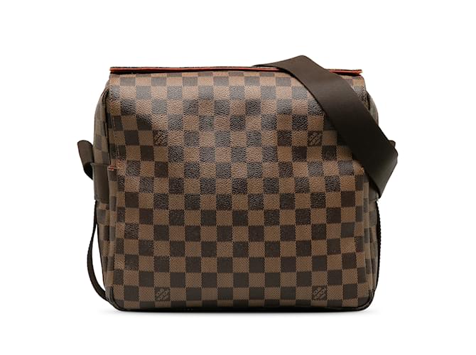 Brown Louis Vuitton Damier Ebene Naviglio Crossbody Bag Cloth  ref.1238075