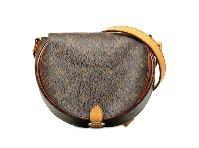 Brown Louis Vuitton Monogram Sac Tambourine Crossbody Bag Leather  ref.1238085
