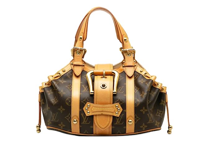 Brown Louis Vuitton Monogram Theda GM Handbag Leather  ref.1238086