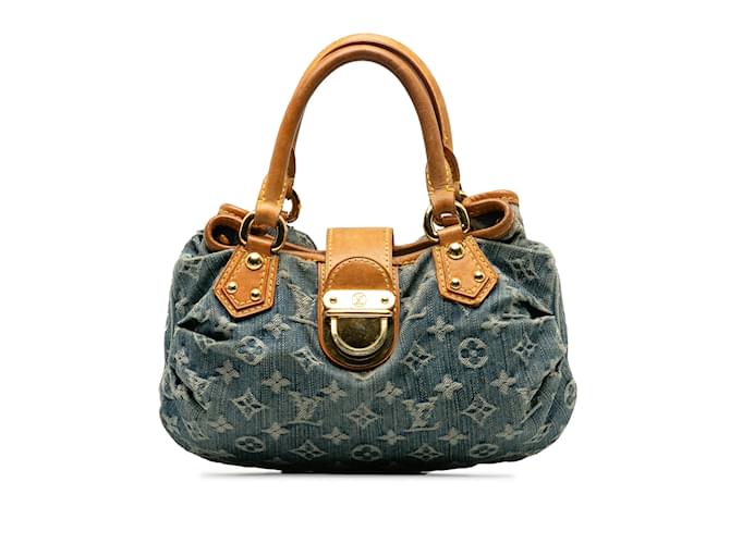 Blue Louis Vuitton Monogram Denim Pleaty Handbag Leather  ref.1238096
