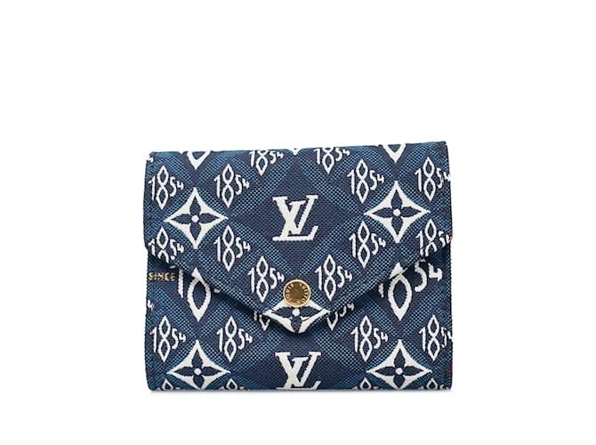 Bleu Louis Vuitton depuis 1854 Portefeuille Victorine Toile  ref.1238099