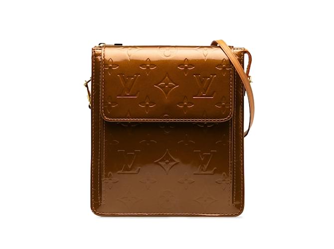Bolsa de ombro Louis Vuitton Monograma Vernis Pochette Mott marrom Couro  ref.1238106
